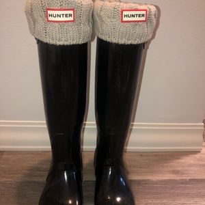 Tall Glossy Hunter Boot w/ sock liners